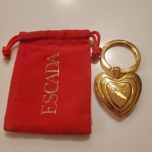 Escada Gold Heart Keyring Keychain